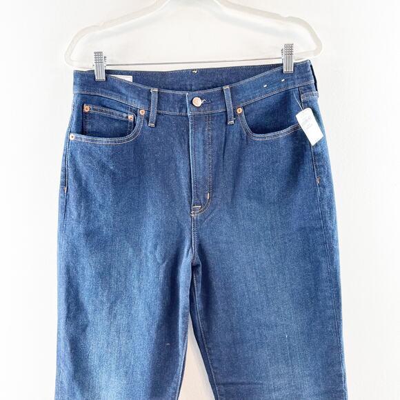 GAP High Rise 70s Flare Leg Jeans Dark Wash Blue 32 / 14 - Picture 12 of 12